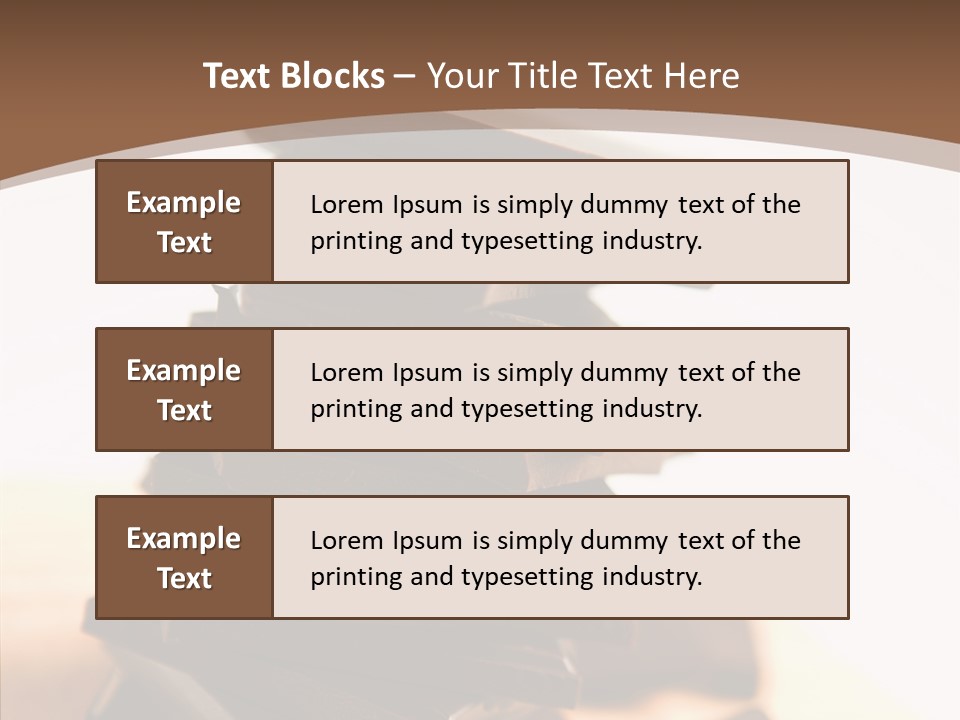 Close Up Block Brown PowerPoint Template