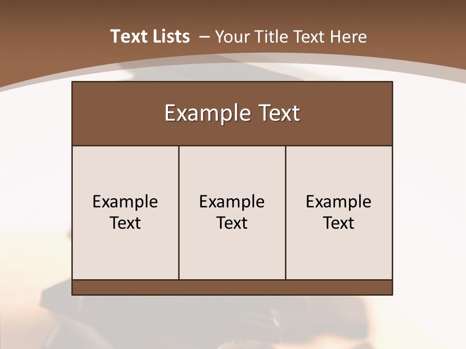Close Up Block Brown PowerPoint Template