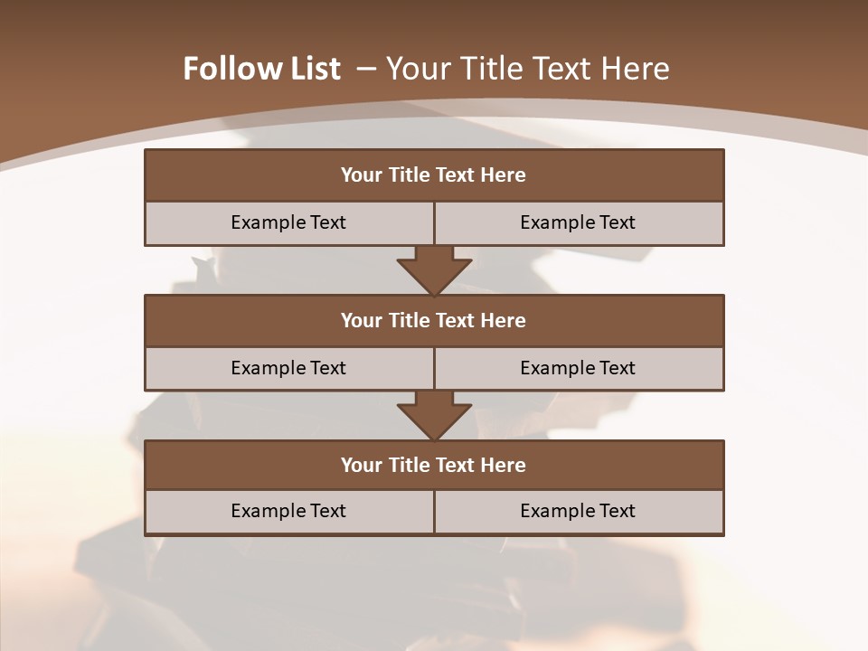 Close Up Block Brown PowerPoint Template