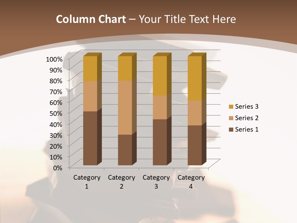 Close Up Block Brown PowerPoint Template