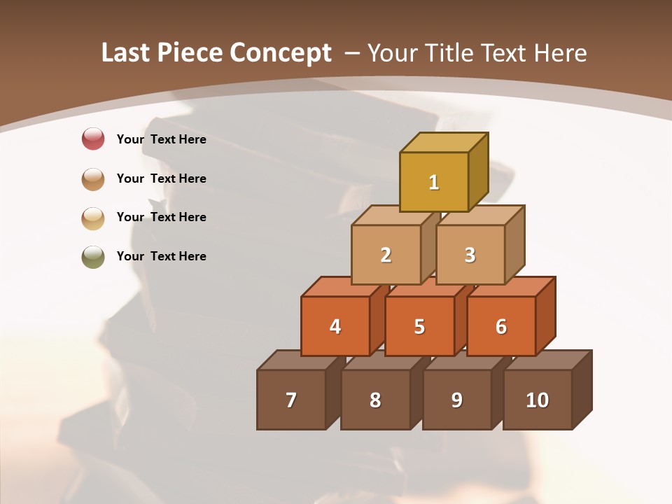 Close Up Block Brown PowerPoint Template