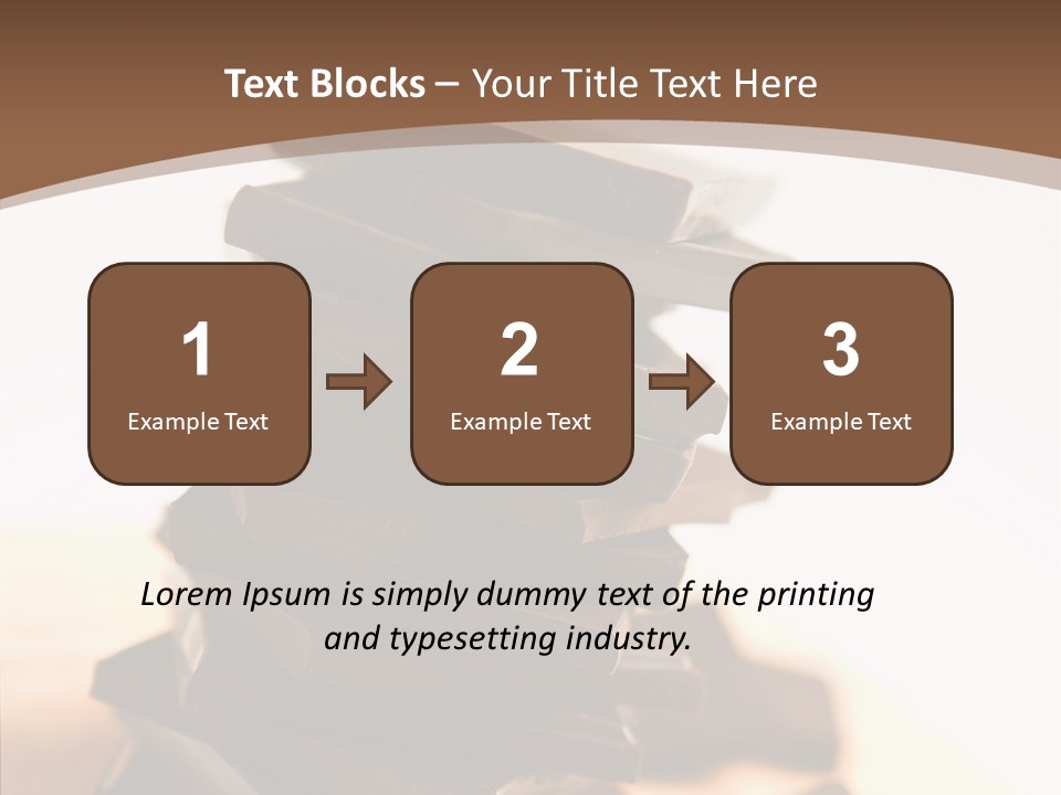 Close Up Block Brown PowerPoint Template