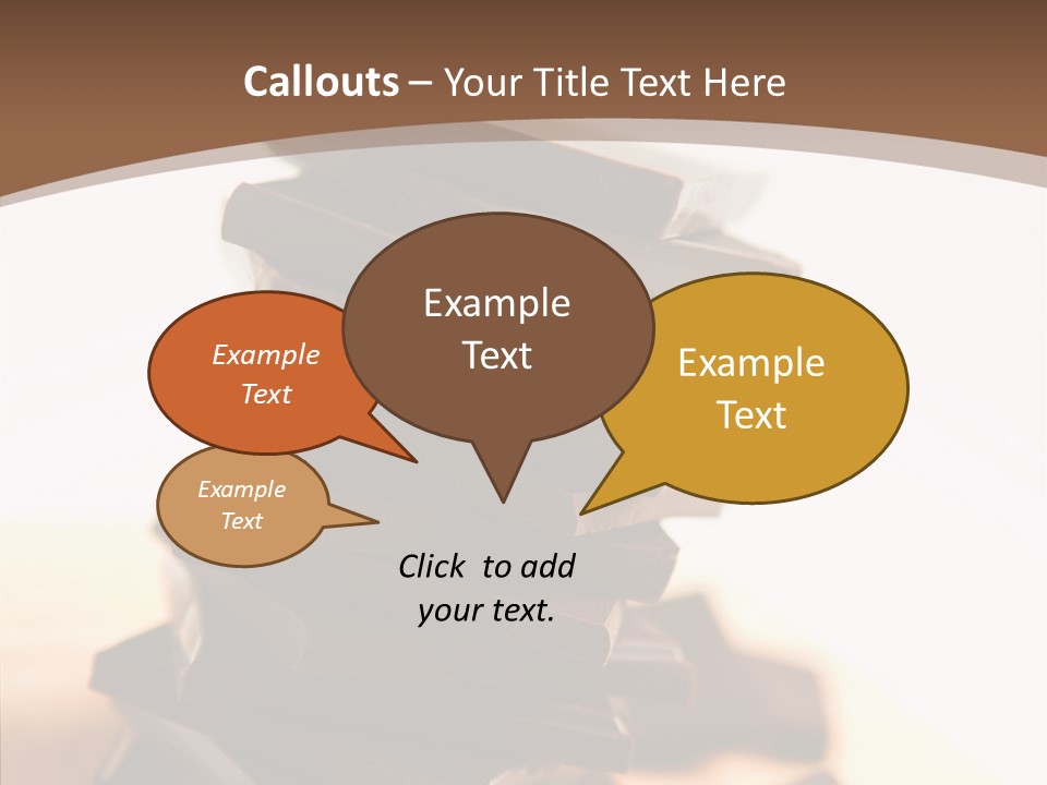 Close Up Block Brown PowerPoint Template