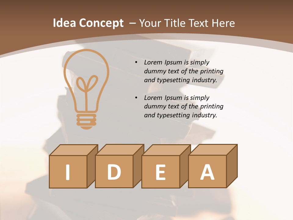 Close Up Block Brown PowerPoint Template