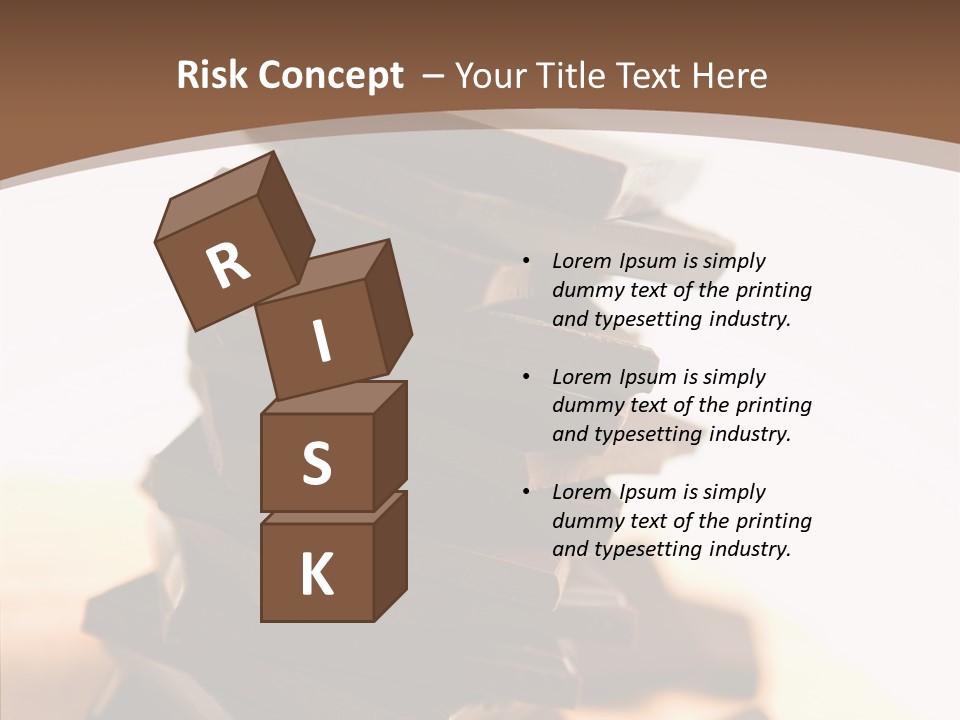 Close Up Block Brown PowerPoint Template