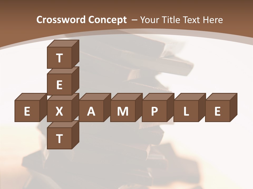 Close Up Block Brown PowerPoint Template