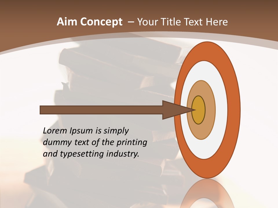 Close Up Block Brown PowerPoint Template