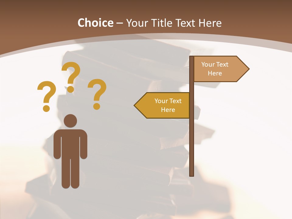 Close Up Block Brown PowerPoint Template