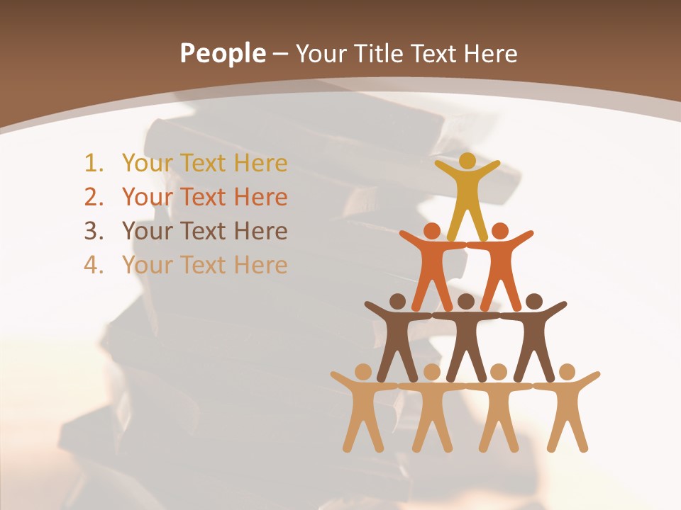 Close Up Block Brown PowerPoint Template