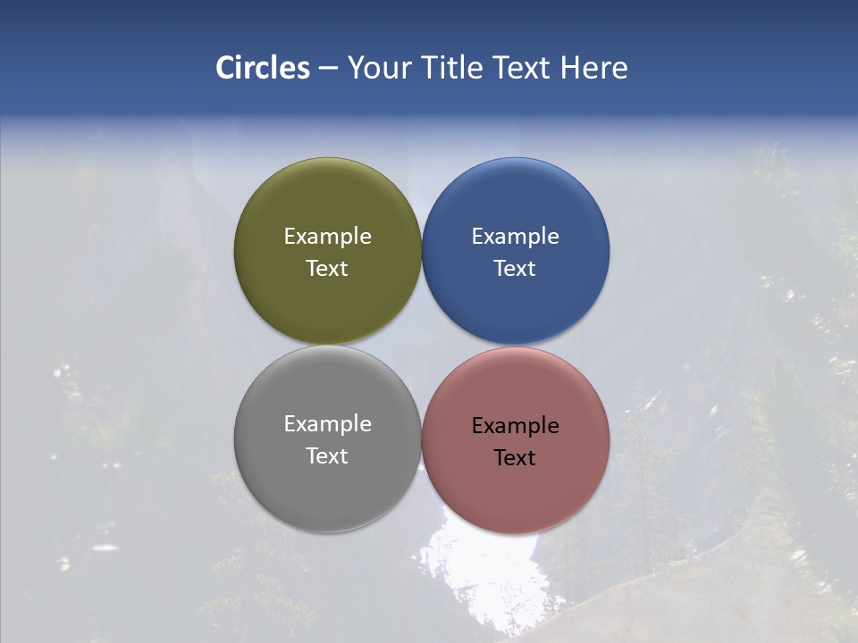 Waterfall Park Wyoming PowerPoint Template