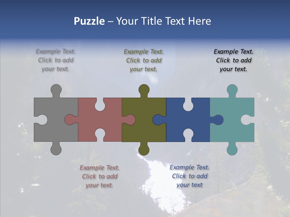 Waterfall Park Wyoming PowerPoint Template