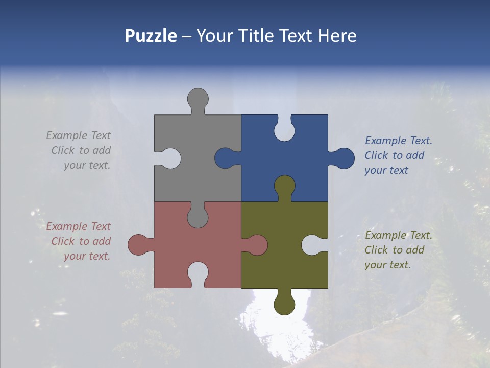 Waterfall Park Wyoming PowerPoint Template