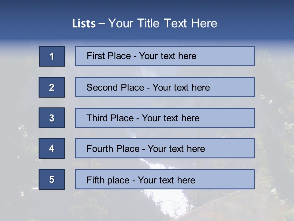 Waterfall Park Wyoming PowerPoint Template