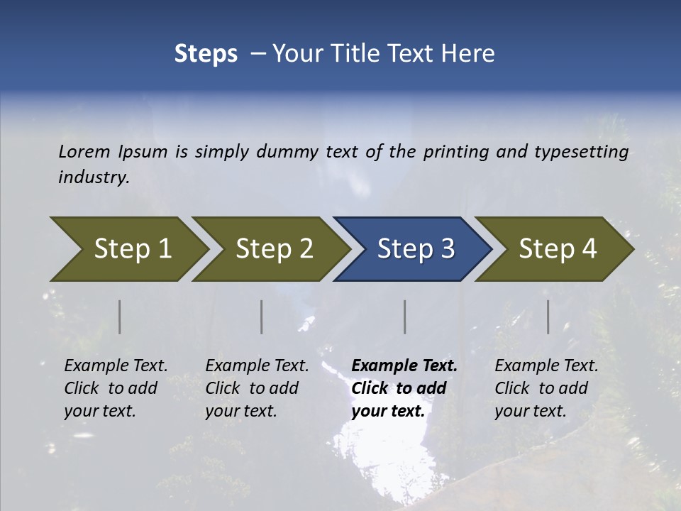 Waterfall Park Wyoming PowerPoint Template