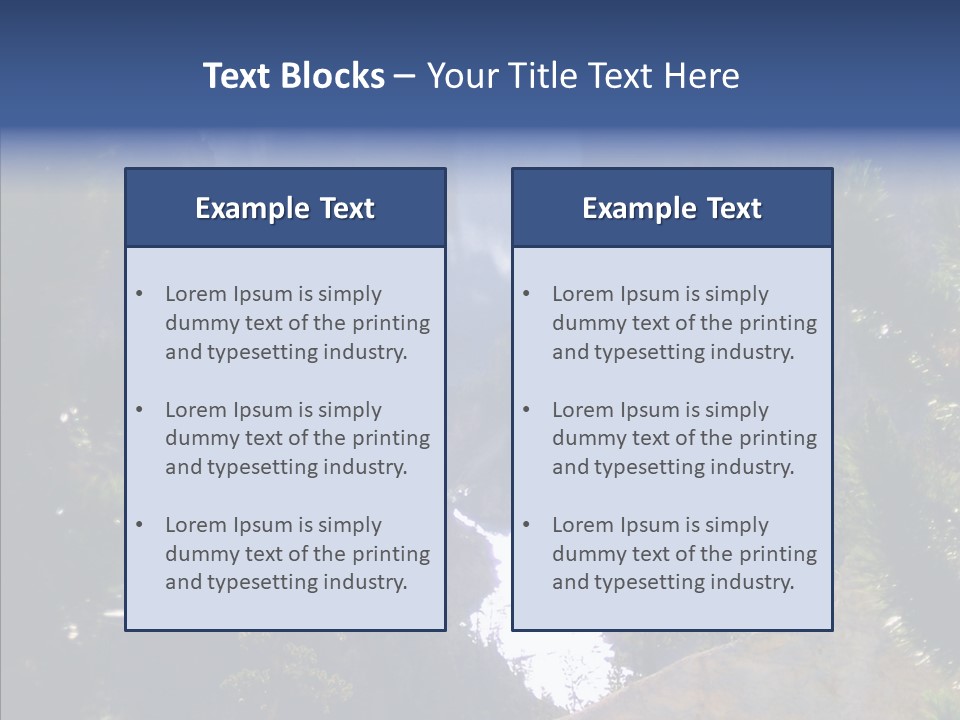 Waterfall Park Wyoming PowerPoint Template