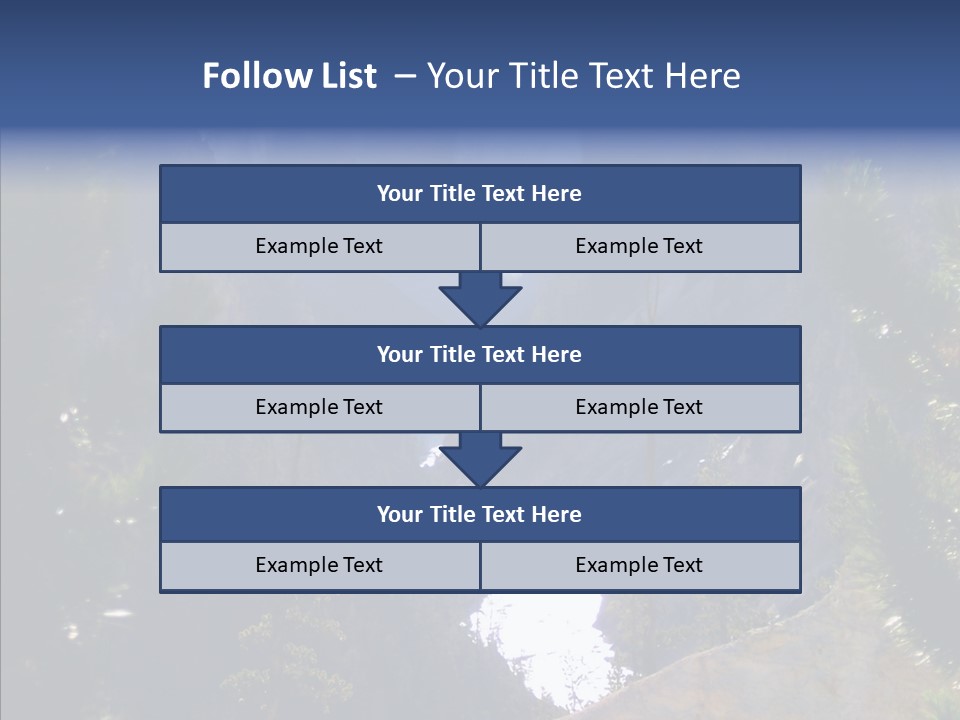 Waterfall Park Wyoming PowerPoint Template