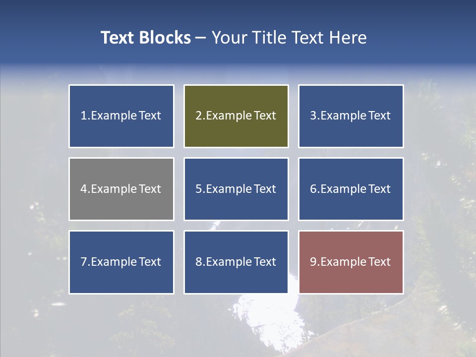 Waterfall Park Wyoming PowerPoint Template