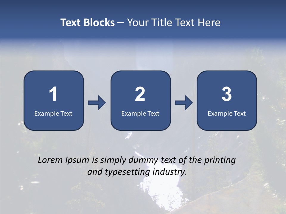 Waterfall Park Wyoming PowerPoint Template