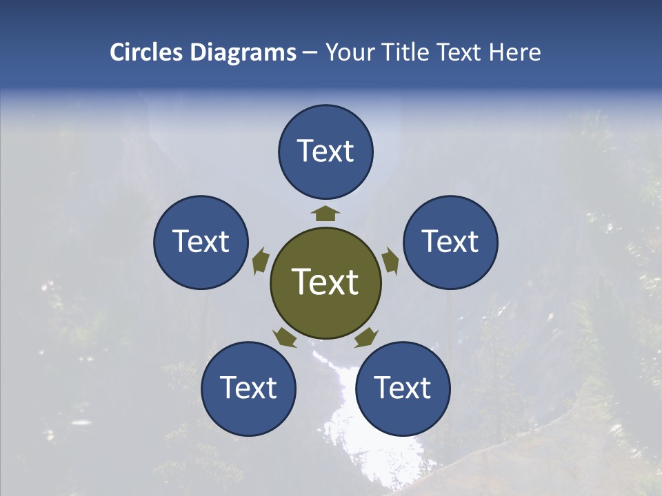 Waterfall Park Wyoming PowerPoint Template