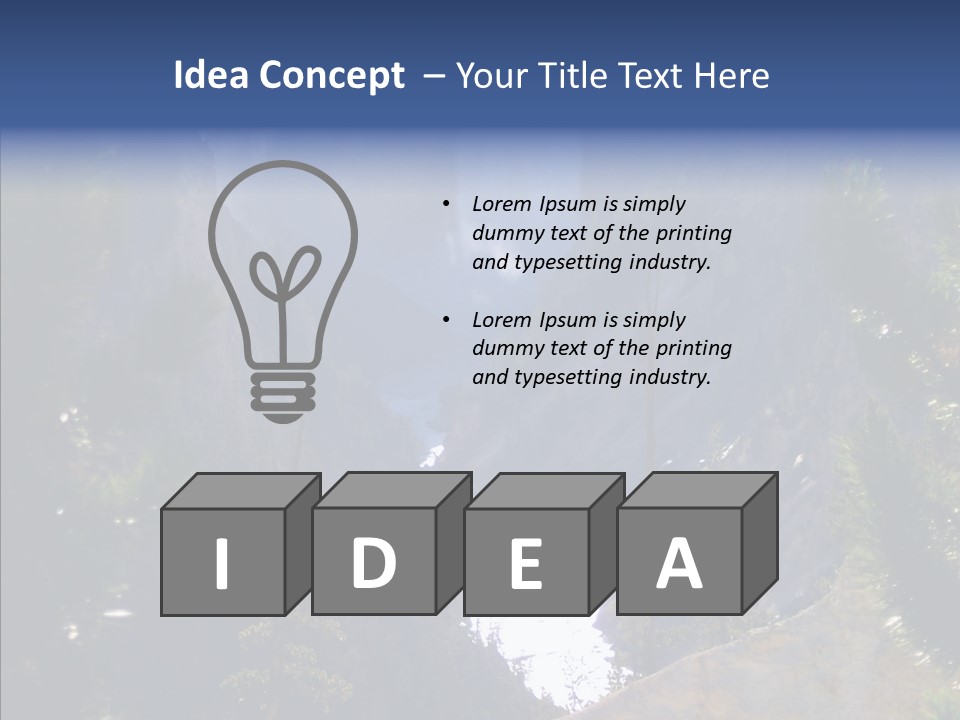 Waterfall Park Wyoming PowerPoint Template