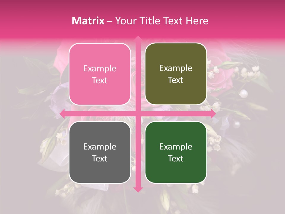 Bouquet Green Bridal PowerPoint Template