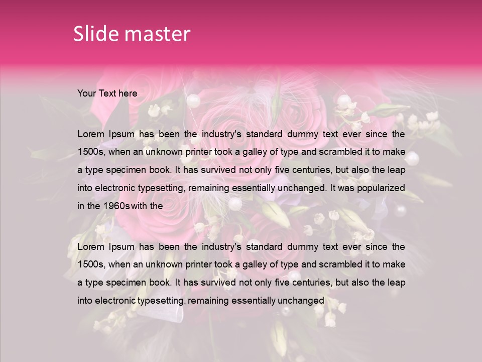 Bouquet Green Bridal PowerPoint Template