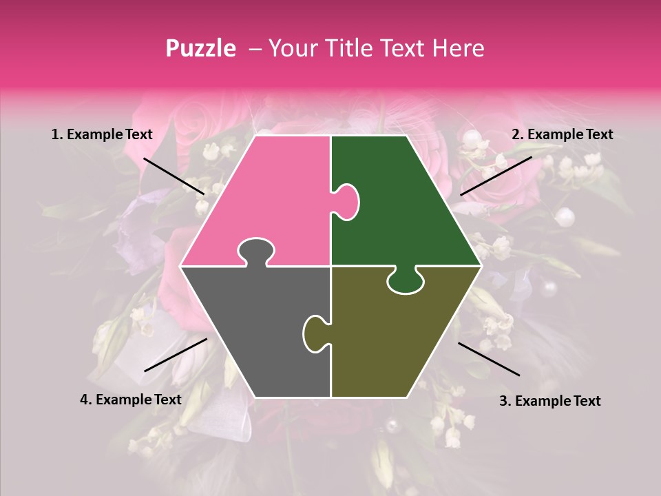 Bouquet Green Bridal PowerPoint Template