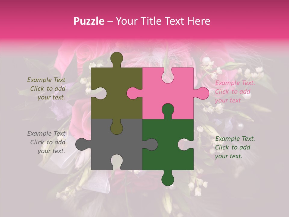 Bouquet Green Bridal PowerPoint Template