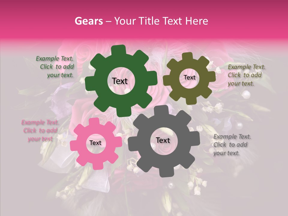 Bouquet Green Bridal PowerPoint Template