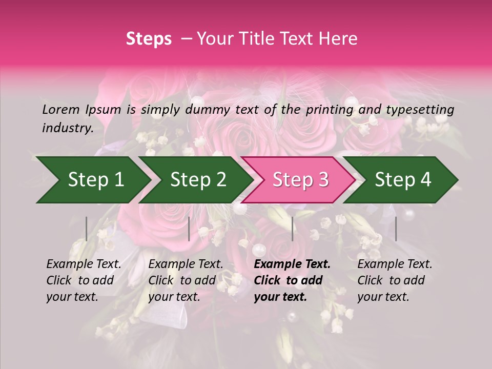 Bouquet Green Bridal PowerPoint Template