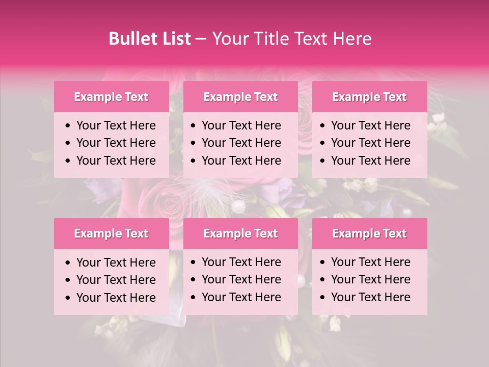 Bouquet Green Bridal PowerPoint Template