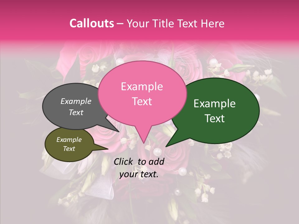 Bouquet Green Bridal PowerPoint Template