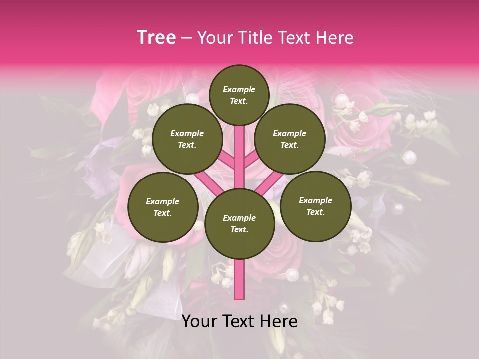 Bouquet Green Bridal PowerPoint Template