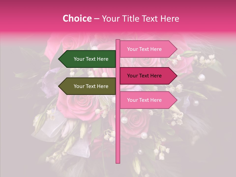 Bouquet Green Bridal PowerPoint Template