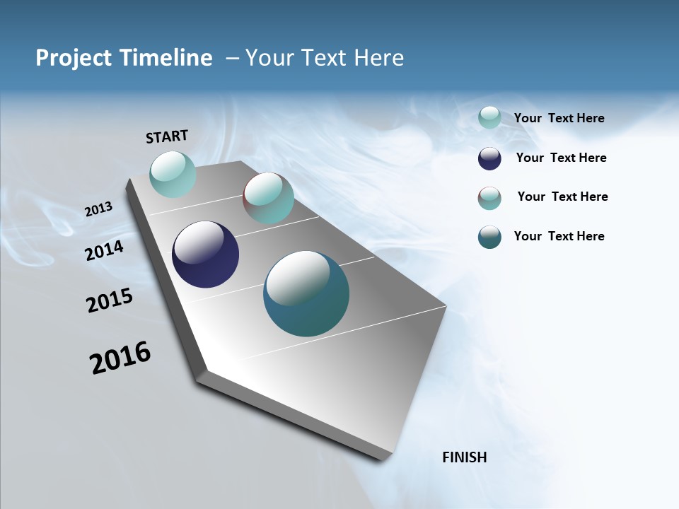 Blue Fire Silky PowerPoint Template