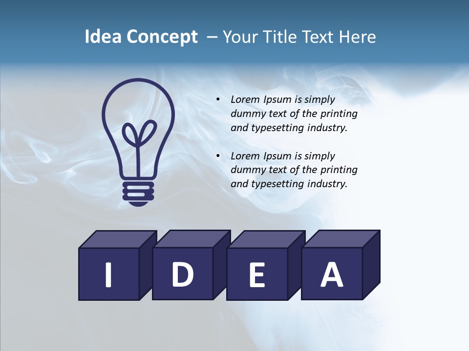 Blue Fire Silky PowerPoint Template