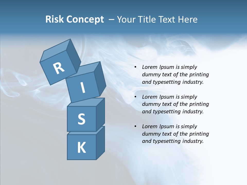 Blue Fire Silky PowerPoint Template