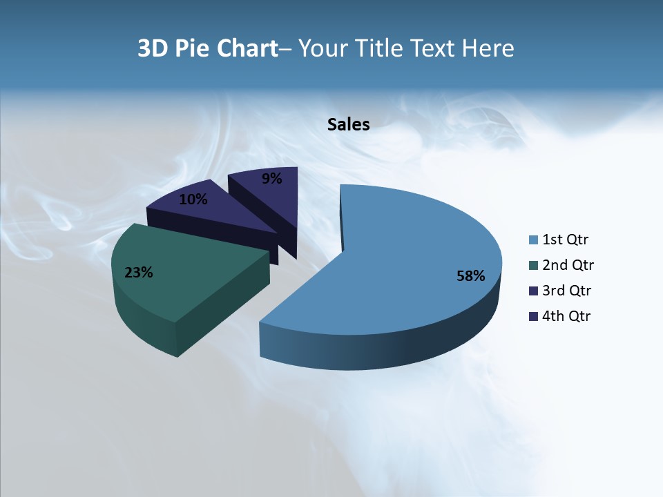Blue Fire Silky PowerPoint Template