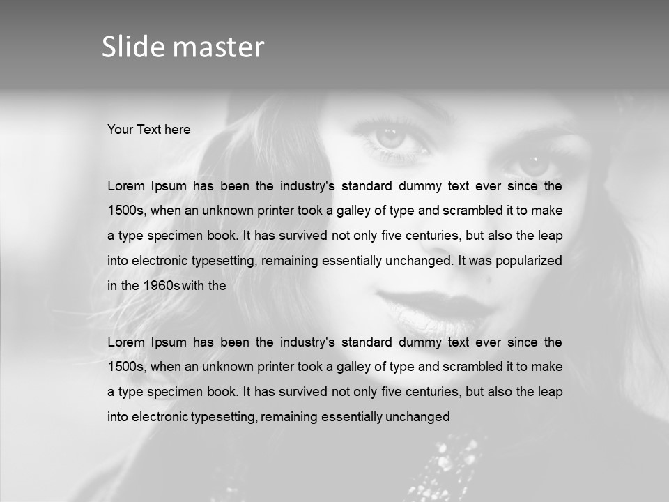 Beauty Sensuality Stage PowerPoint Template