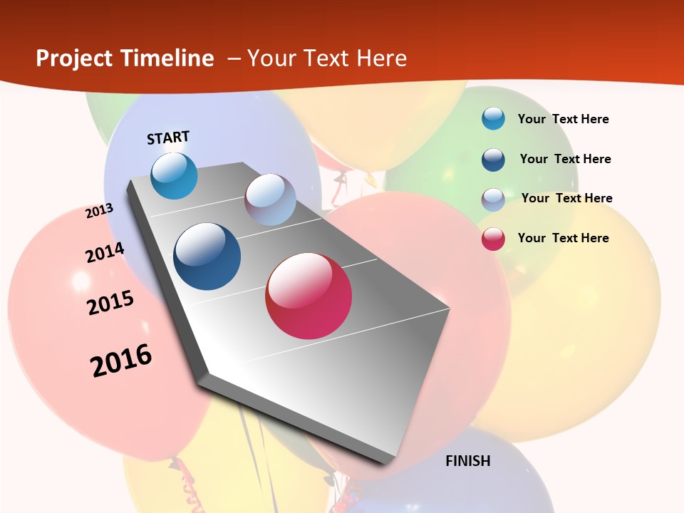 Yellow Strings Floating PowerPoint Template