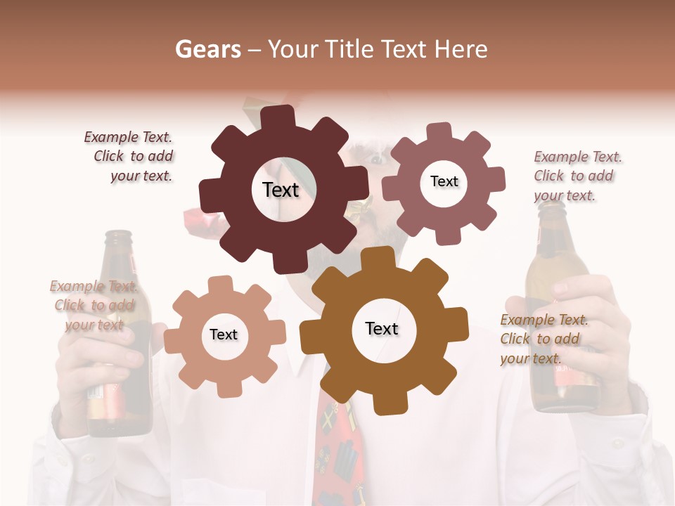 Party Employee Bottle PowerPoint Template