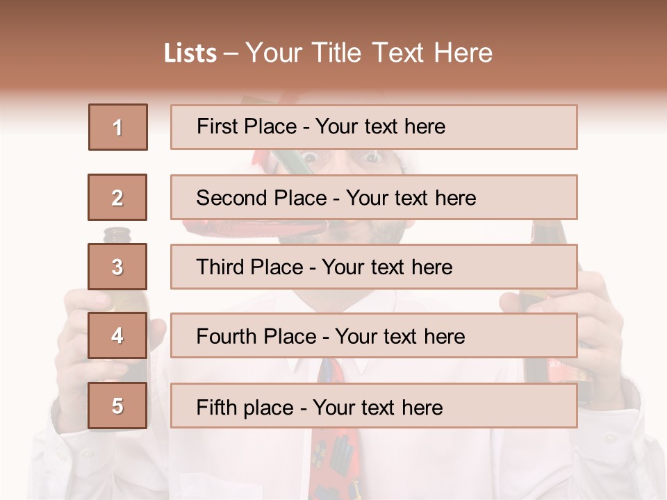 Party Employee Bottle PowerPoint Template