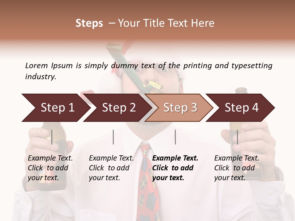 Party Employee Bottle PowerPoint Template
