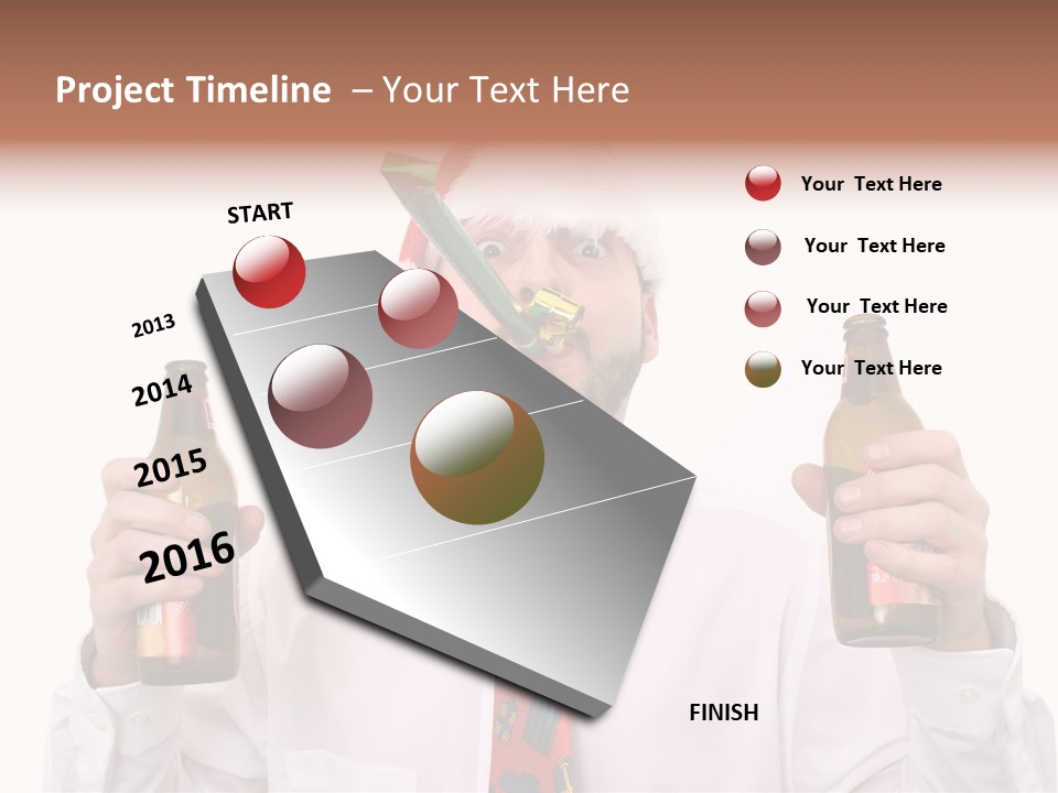 Party Employee Bottle PowerPoint Template
