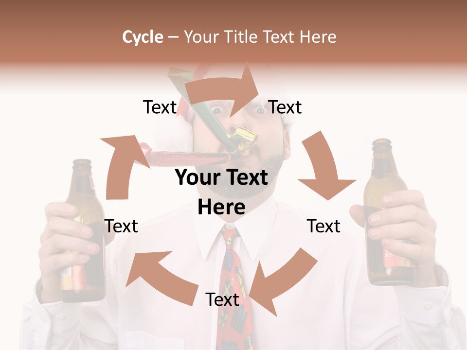 Party Employee Bottle PowerPoint Template