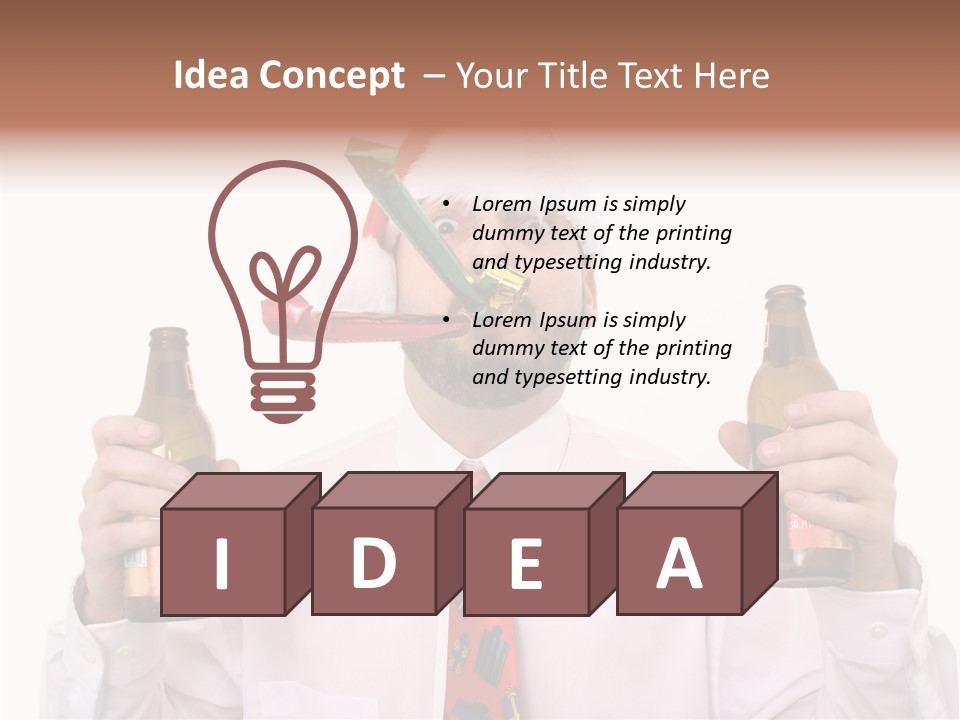 Party Employee Bottle PowerPoint Template
