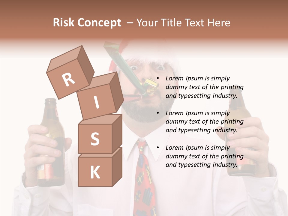 Party Employee Bottle PowerPoint Template