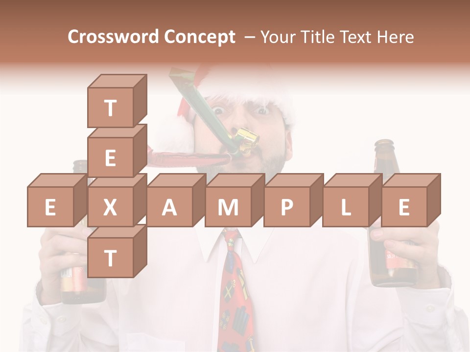 Party Employee Bottle PowerPoint Template