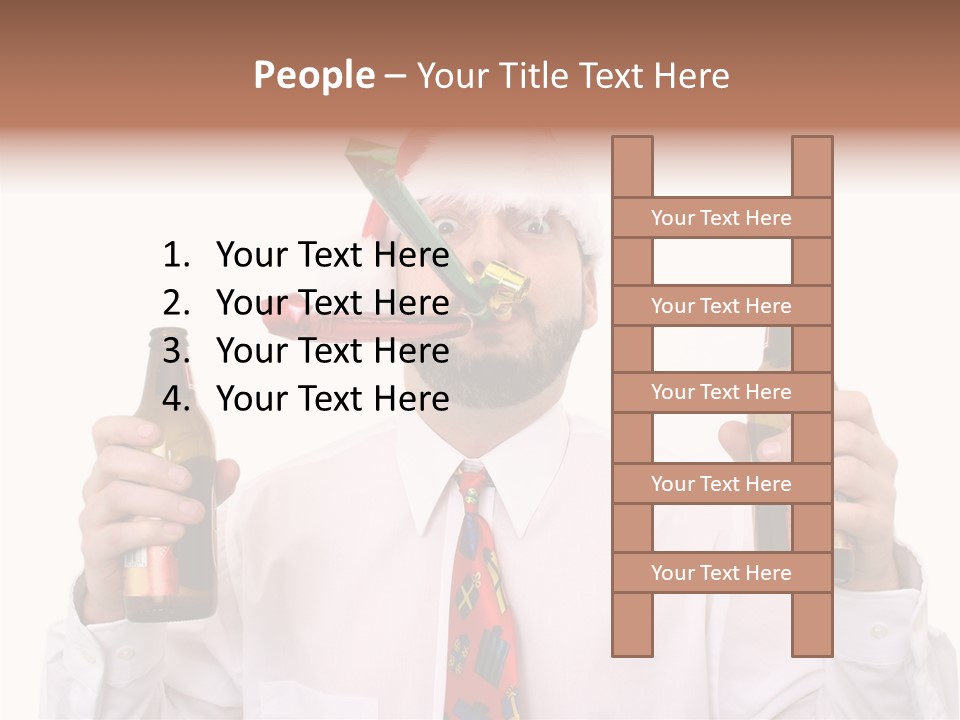 Party Employee Bottle PowerPoint Template
