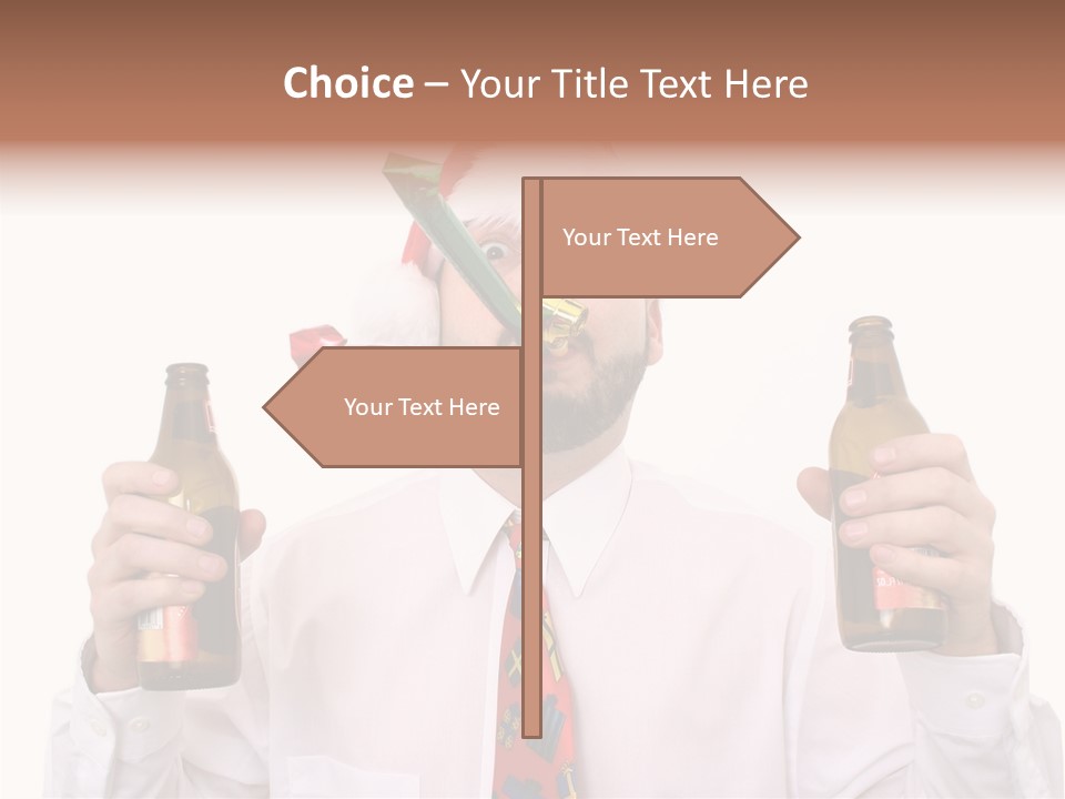 Party Employee Bottle PowerPoint Template